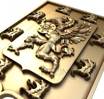 Coat of arms (GR_0217) 3D model for CNC machine