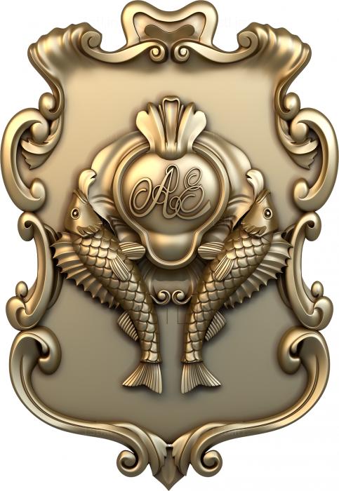 Coat of arms (GR_0226) 3D model for CNC machine