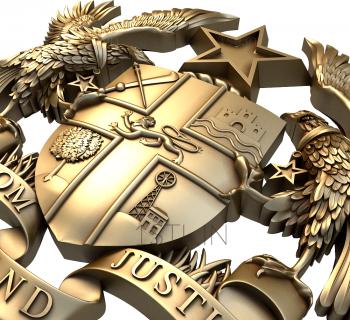 Coat of arms (GR_0227) 3D model for CNC machine