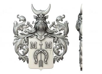 Coat of arms (GR_0232) 3D model for CNC machine