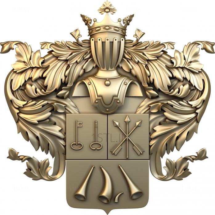 Coat of arms (GR_0275) 3D model for CNC machine