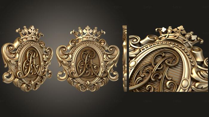 Coat of arms (GR_0406) 3D model for CNC machine