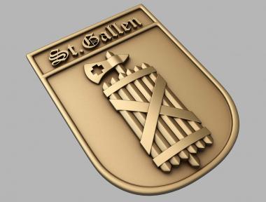 Coat of arms (GR_0434) 3D model for CNC machine