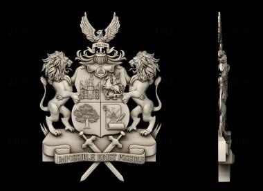 Coat of arms (GR_0497) 3D model for CNC machine