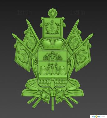 Coat of arms (GR_0522) 3D model for CNC machine