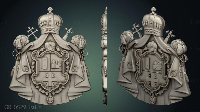 Coat of arms (GR_0529) 3D model for CNC machine