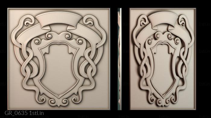 राज्य - चिह्न (GR_0635) सीएनसी मशीन के लिए 3D मॉडल