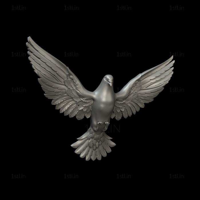 Dove (GL_0003) 3D model for CNC machine