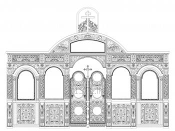 Iconostasis (IKN_0049) 3D model for CNC machine