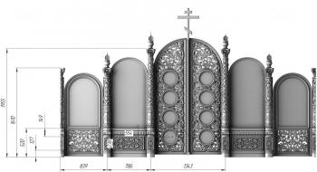 Iconostasis (IKN_0050) 3D model for CNC machine