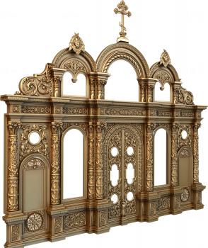 Iconostasis (IKN_0057) 3D model for CNC machine