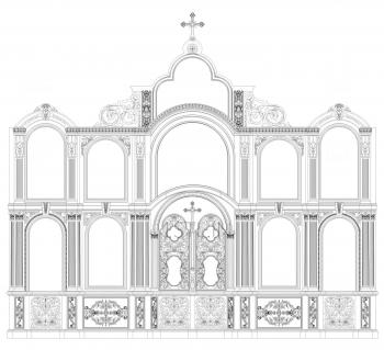 Iconostasis (IKN_0064) 3D model for CNC machine