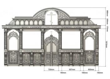 Iconostasis (IKN_0071) 3D model for CNC machine