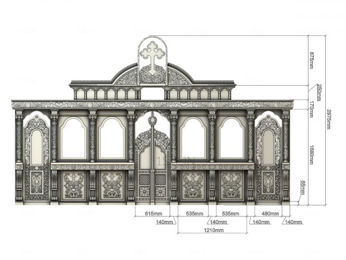 Iconostasis (IKN_0072) 3D model for CNC machine