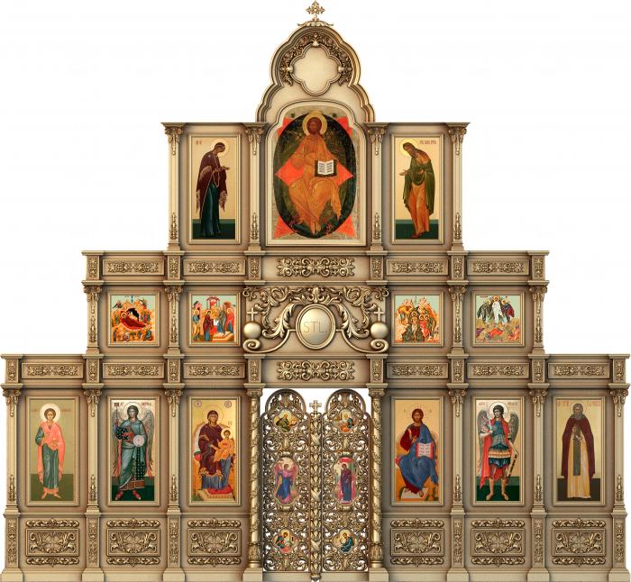 Iconostasis (IKN_0087) 3D model for CNC machine