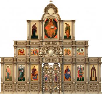 Iconostasis (IKN_0087) 3D model for CNC machine