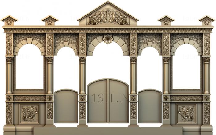 Iconostasis (IKN_0151) 3D model for CNC machine