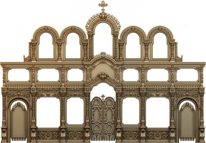 Iconostasis (IKN_0161) 3D model for CNC machine