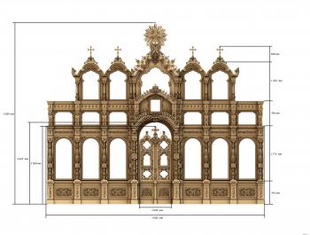 इकोनोस्टेसिस (IKN_0182-110) सीएनसी मशीन के लिए 3D मॉडल