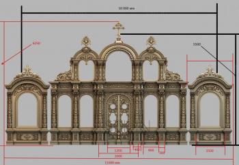 Iconostasis (IKN_0192) 3D model for CNC machine