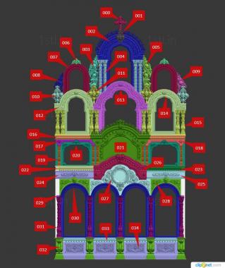 Iconostasis (IKN_0223) 3D model for CNC machine