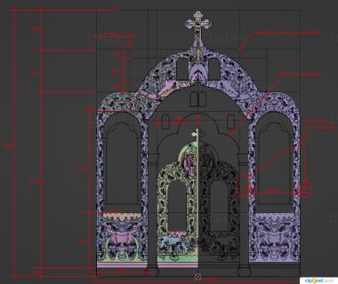 Iconostasis (IKN_0247) 3D model for CNC machine