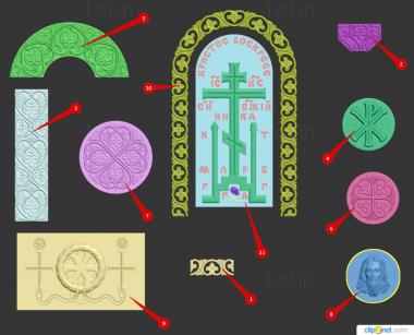 Iconostasis (IKN_0250) 3D model for CNC machine