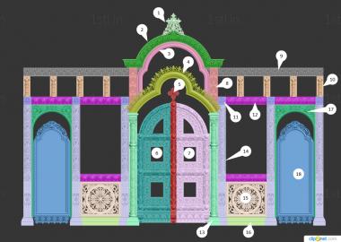 Iconostasis (IKN_0253) 3D model for CNC machine