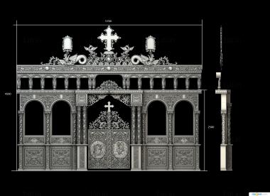 Iconostasis (IKN_0263) 3D model for CNC machine