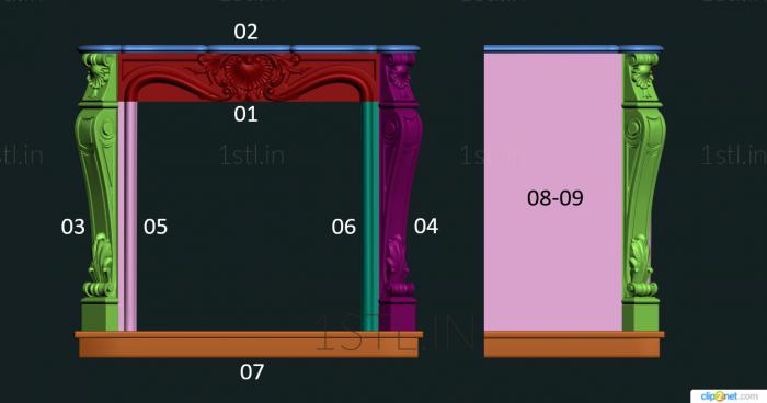 Fireplaces (KM_0186) 3D model for CNC machine