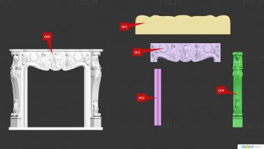 चिमनियों (KM_0252) सीएनसी मशीन के लिए 3D मॉडल