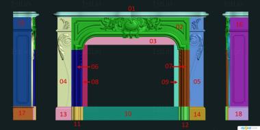 Fireplaces (KM_0259) 3D model for CNC machine