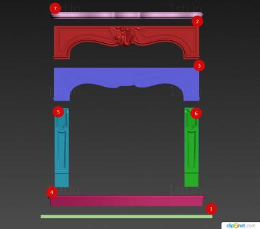 चिमनियों (KM_0297) सीएनसी मशीन के लिए 3D मॉडल