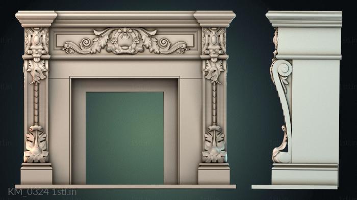 Fireplaces (KM_0324) 3D model for CNC machine