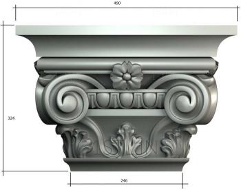 Chapiters (KP_0405) 3D model for CNC machine