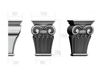 Chapiters (KP_0539) 3D model for CNC machine