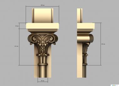 Chapiters (KP_0626) 3D model for CNC machine