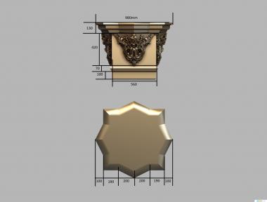 Chapiters (KP_0662) 3D model for CNC machine