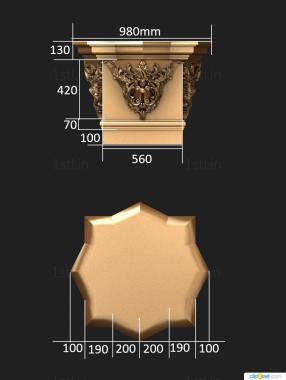 Chapiters (KP_0662) 3D model for CNC machine