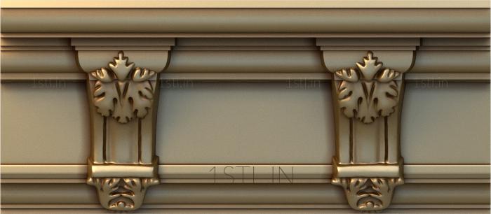 Cornice (KRN_0158-9) 3D model for CNC machine