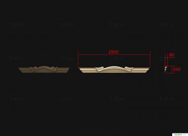 Cornice (KRN_0299) 3D model for CNC machine