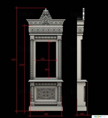 Icon case (KT_0113) 3D model for CNC machine