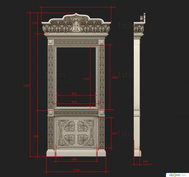 Icon case (KT_0140) 3D model for CNC machine