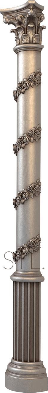 Columns (KL_0005-9) 3D model for CNC machine
