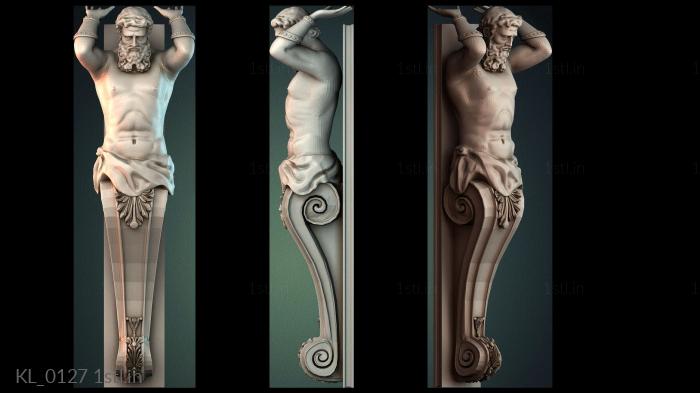 कॉलम (KL_0127) सीएनसी मशीन के लिए 3D मॉडल