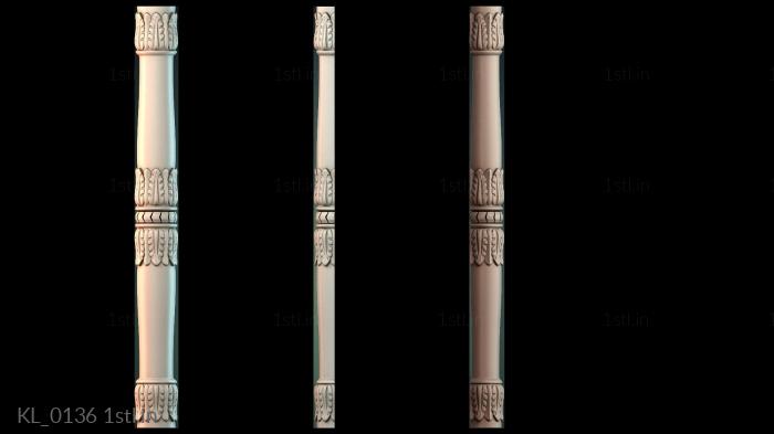 कॉलम (KL_0136) सीएनसी मशीन के लिए 3D मॉडल