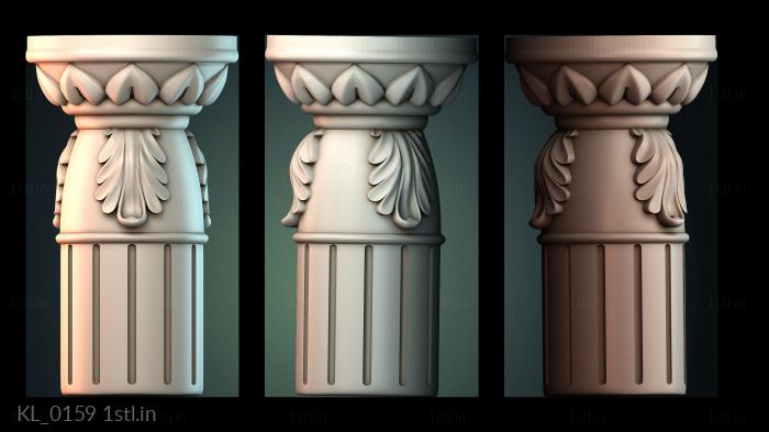 कॉलम (KL_0159) सीएनसी मशीन के लिए 3D मॉडल