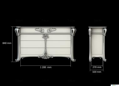 Chests of drawers (KMD_0171) 3D model for CNC machine