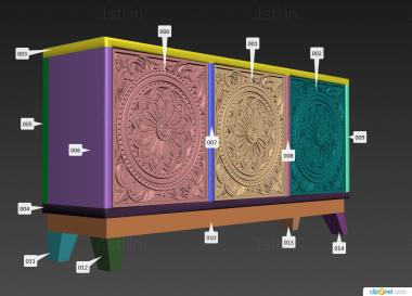 Chests of drawers (KMD_0186) 3D model for CNC machine