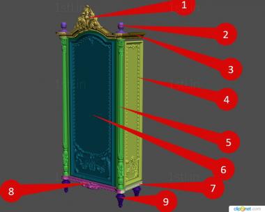 Chests of drawers (KMD_0191) 3D model for CNC machine